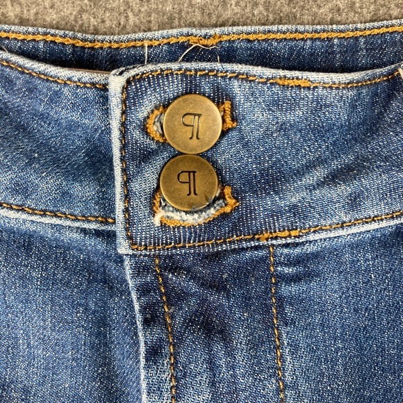 Pilcro‎ Cargo Jeans Womens Petite 33P Blue Cropped Ankle - Picture 3 of 13
